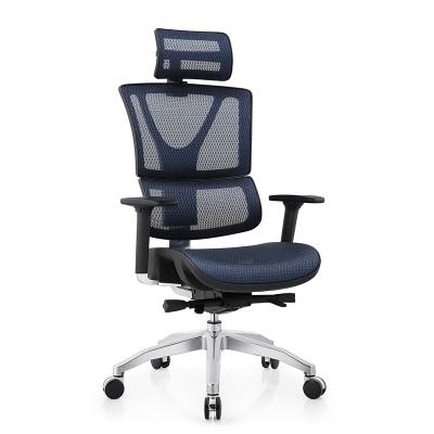 China (Size) High Mesh Fabric Material Extended Back Modern Luxury Adjustable 3 in 1 Ergonomic Home Office Chair for sale