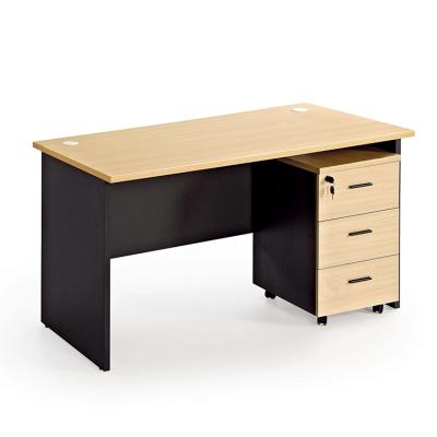 China Strong Wearability Fireproof Small Size Panel Computer Desk / Table With Keyboard Tray Bookshelf for sale