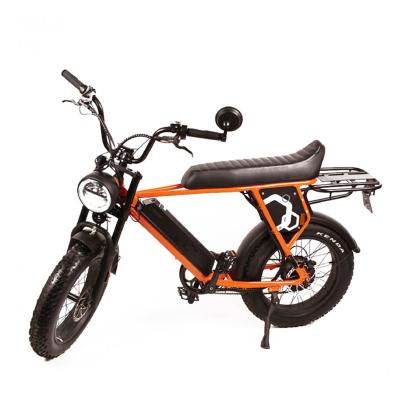 China Aluminum alloy super fashion fat bike 48v 750w electric fat tire snow beach cruiser ebike motorized bicycle with two seat for sale