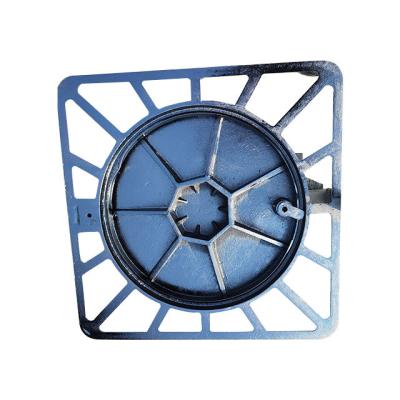 China Customer Request China Manufacturer Outisde Square Round Inside Manhole Cover Malleable Iron for sale