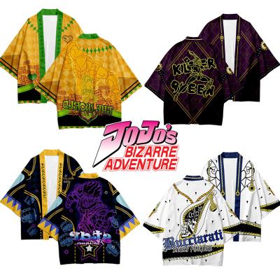 China Cozy JoJo's Japan Adventure Element Cape Quadratic Pajamas Anime Kimono Costume Harajuku Streetwear Bizarre Cosplay Cardigan Hippie for sale