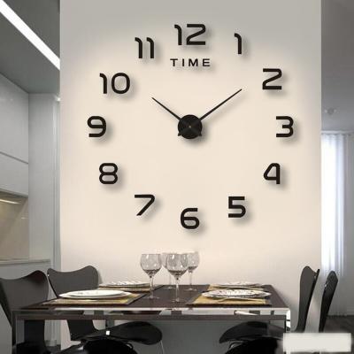 China LUMINOVA Fashion In The City Modern Creative Outdoor Frameless Mirror Wall Clock Design DIY 3D Mute Decorative Sticker Watches for sale