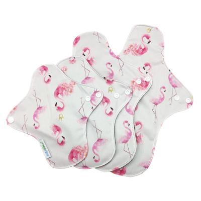 China Breathable Bamboo Charcoal Cloth Menstrual Pads Reusable Wash Pads Menstrual Sanitary Napkin Pad Organic In Bulk for sale