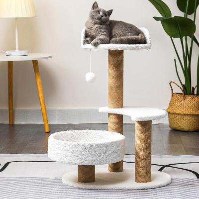 China Modern Easy Installation Safety Cat Tree Play Scratcher Cat Tree Housing Luxury Cat Tower Tree for sale