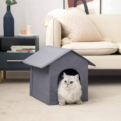 China Cat House Foldable Custom Pet Products Waterproof Passionate Outdoor Pet Cave House Cat Felt Cave Bed For Indoor Outdoor for sale