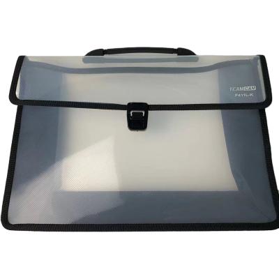 China Factory Supply High Promotion PP Modern Transparent Document Bag Cost Effective Expanding Folder F/C for sale