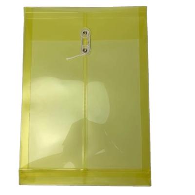 China Wholesale Durable Clear ECO-FRIENDLY Envelope Pocket Folder Document Bag String PP Envelope Bag Good Quality for sale