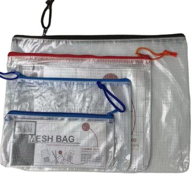 China Custom PVC Mesh Document Zipper Bag China Product Material ECO-FRIENDLY Factory Supply for sale