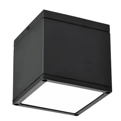 China Cube Ceiling Lamp Modern Black Frosted Glass Surface Mounted Simple Modern Indoor Lighting Fixtures Light Energy Saving UL ETL Listed for sale