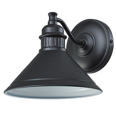 China 7 Inch Outdoor Wall Lamp Cone Shade Black Finish OEM ODM Garden Supply High Quality Goose Neck Light Fixture Outdoor Garden Lamp for sale