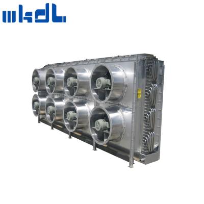 China Custom Food Processing Room SS Piping Al Ss Fin Enclosing Heat Exchanger Air Cooler For Avocado Fridge Room for sale