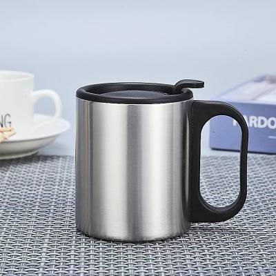 China Mini 304 Stainless Steel Kindergarten Overlayer Insulated Water Viable Cup Kids Children's Cup With Handle Espresso Coffee Mug for sale