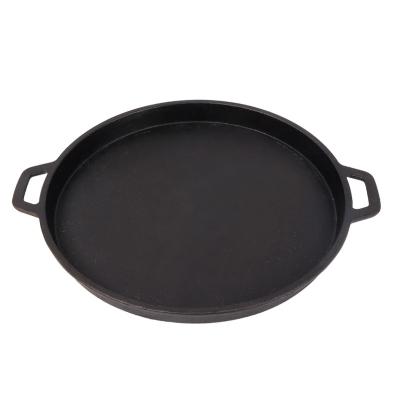 China Newest style hotsale circle style BBQ grill viable Korean outdoor cast iron dish portable non-stick dish camping dish for sale