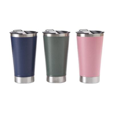 China Viable Wholesale Custom Logo Vacuum Stainless Steel Thermal Beer Tumbler Mug With Beer Opener Wine Glass Mug for sale