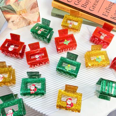 China Hair accessories 2022 new Christmas hair accessories Acrylic hairpin small shark clip kids hair accessories for sale