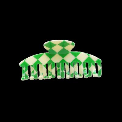 China Hair decoration Acrylic color chessboard hair clip is suitable for female hair accessories for sale