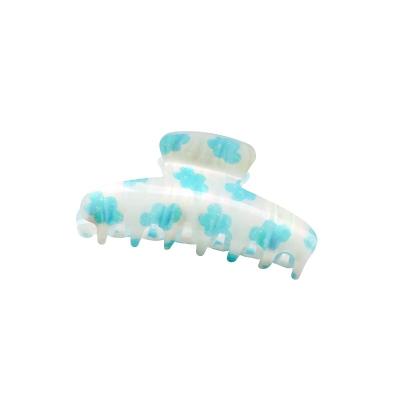 China Decorate hair New hot  customization selling printing pattern acrylic plastic claw clip Cute girl hair clip Wholesale for sale