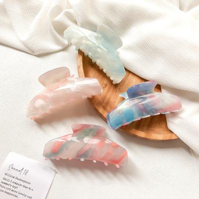 China Hair decoration 2022 New Design Multicolor Acrylic Claw Shark Clip Women's Hair Trim Large Hair Clip for sale