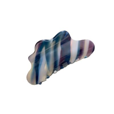 China Hair accessories New trend Gradual change acetate fiber shark hair claw 11cm large size female hair clip for sale