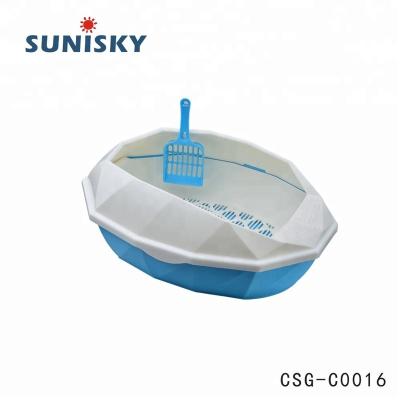 China CSG-C0016 Eco-Friendly Sustainable Automatic Self Cleaning Pet Cat Toilet Box Cat Litter Box With Garbage Poop Scoop for sale