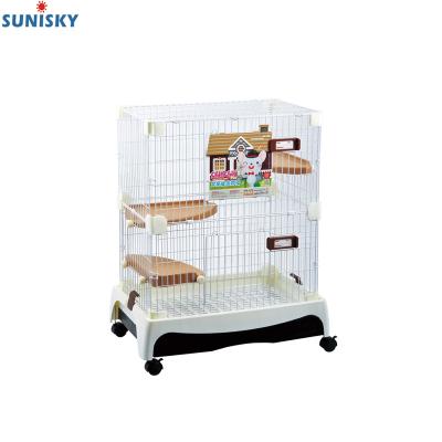 China Metal Wire Double Layers Sustainable Rabbit Breeding Cage for sale