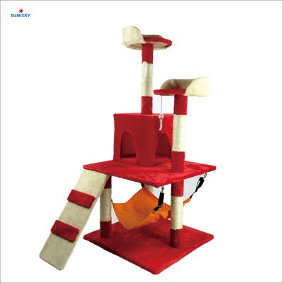 China Large Sustainable Cat Tree Cat Living House with Cat Bed for sale