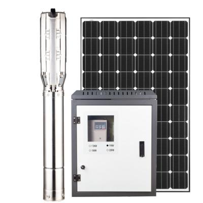 China Solar Powered Agriculture Submersible Deep Well Water Pumps For Agriculture Irrigation AC/DC Pump for sale