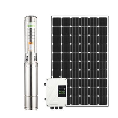 China DC submersible agriculture water pump solar borehole solar deepwell submersible pump for sale