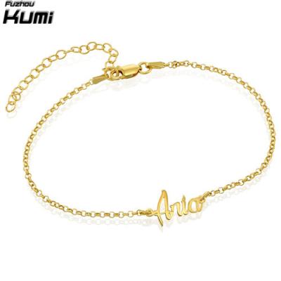 China Mesh Bracelet Wholesale DIY Name Anklets For Women Foot Fashion Jewelry for sale