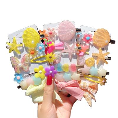 China 9 Pcs Eco-friendly Sets Wholesale Girls Hair Clip Costume Teenager Kids Accessories Princess Cartoon Hair Clip Butterfly BB Clip beautiful for sale