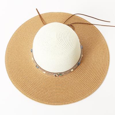 China Small Outdoor Beach Raffia Straw Hat Summer Youth Girls Sun Protection Lady Striped Korean Sunshade Hat for sale