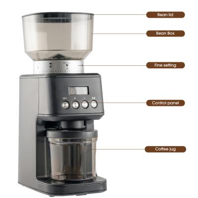 China Eco-friendly Professional Electric Coffee Grinder Stainless Steel Espresso Grinder Burr Coffee Grinder Electric Commercial Burr Coffee Grinder for sale