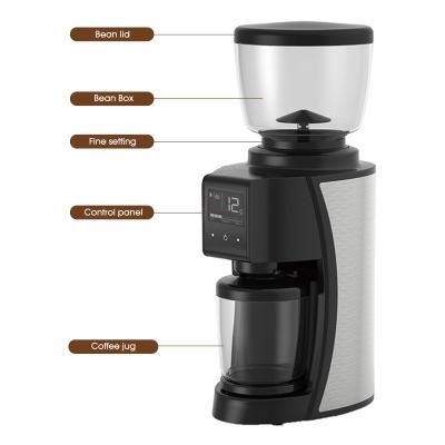 China Profesional Coffee Grinder Machine Stand 210g Capacity 220v Digital Eco-friendly Coffee Grinder 2 In 1 Body Design Coffee Bean Grinder for sale