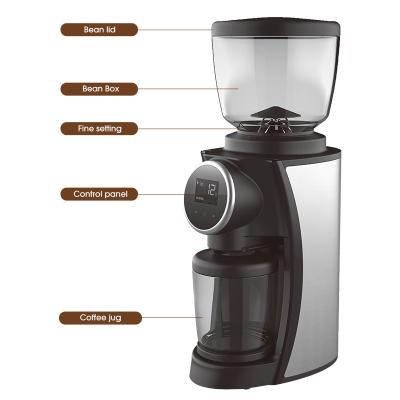 China 34 Burr Espresso Beans Profesional Coffee Eco-friendly Electric Grinder Conical Grinder Arrangements Commercial Espresso Grinder for sale