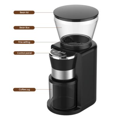 China Eco-friendly Electric Static Coffee Bean Grinder Zero Retention Anti Coffee Grinder Espresso Grinder Coffee Grinder 34 Grind Settings 110v for sale