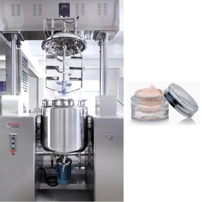 China Customized vacuum stainless steel ointment mixing machine , cosmetic cream lotion emulsifying production line for sale