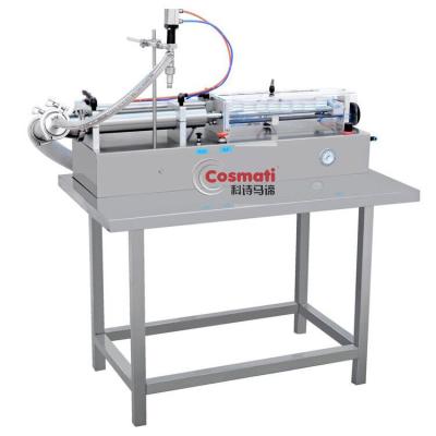 China Semi-automatic Horizontal Pneumatic Liquid Filling Table Top Filling Machine for sale