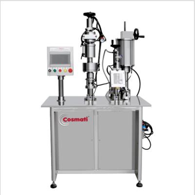 China 3 in 1 Single Man Operate Bag On Valve Aerosol Filling Machine for sale