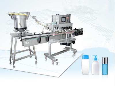 China Full automatic capping machine with cap feeder, cap screwing machines for sale