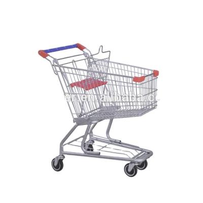 China 60L Germany Style Supermarket Shopping Trolley Eco - Friendly Trolley With Baby Seat for sale