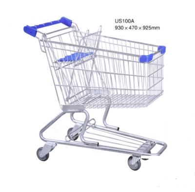 China Unveiling Wholesales 100L American Style Shopping Cart Shopping Trolley for sale