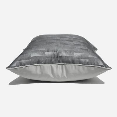 China Nondisposable Modern Luxury Gray Geometric Designer Nondisposable Modern Luxury Gray Geometric Designer Bedside Hotel Light Decoration Pillow Case for sale