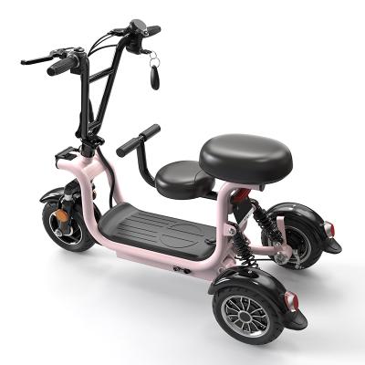 China Aluminum alloy 3 wheel scooter lithium battery electric bicycle three wheels 48V folding e-bike electric scooter for sale