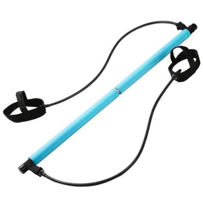 China Convenient Pilates Band Yoga Stick Exercise With Resistance Band Stretching Fitness Abdominal Muscle Trainer for sale