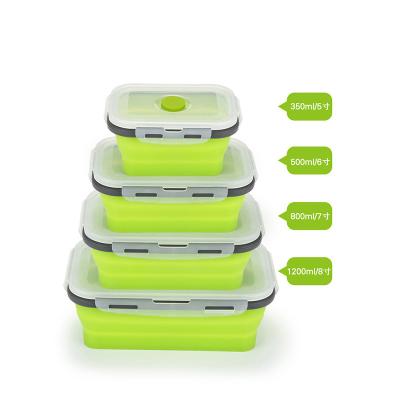 China Eco-Friendly Food Storage Box Collapsible Silicone Folding Food Storage Container à venda