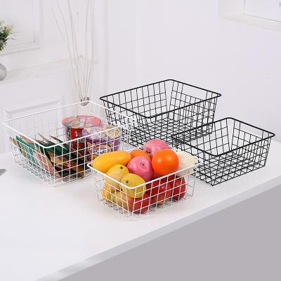 China Earphone Wire Kitchen Metal Storage tool L kitchen wardrobe vegetable metal wire baskets for storage en venta