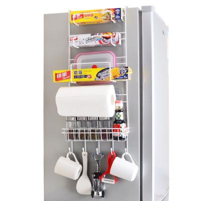 중국 5 Layers Hanging Kitchen Metal Storage Refrigerator side storage rack kitchen holder 판매용