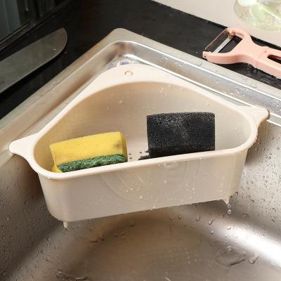 China Hot selling faucet Sink corner drain basket Kitchen sink plastic drain strainer triangular basket à venda