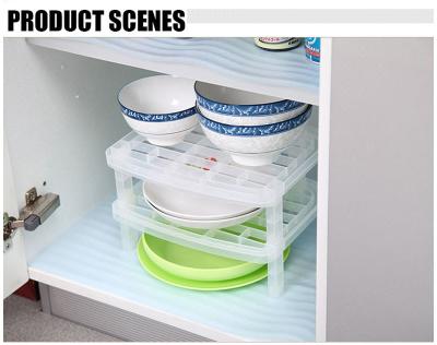 中国 Transparent DIY plastic kitchen plate dishe drain drying rack storage 販売のため