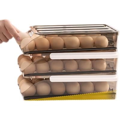 China 24 grids Kitchen Plastic Storage box refrigerator plastic egg food container à venda